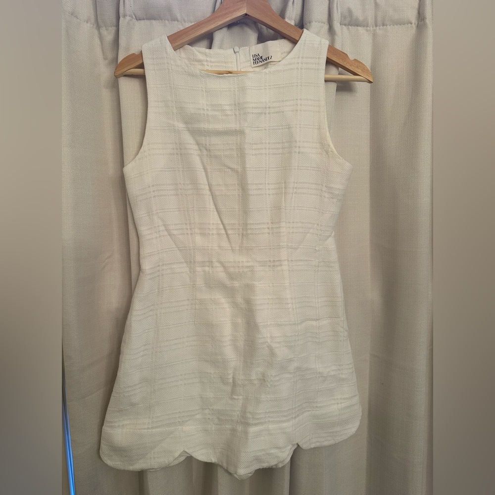 Lisa Marie Fernandez Cream Mini Dress